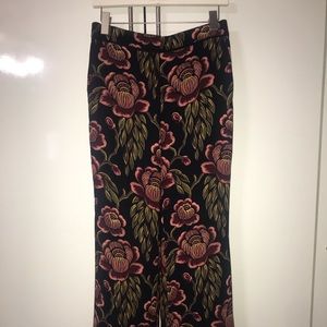 Ann Taylor printed wide leg slacks.